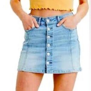 American Eagle | Size 00 | Light Wash Button-Front Denim Skirt